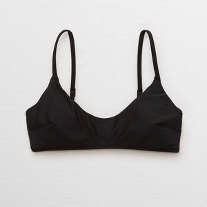 Aerie Scoop Bikini Top black size m